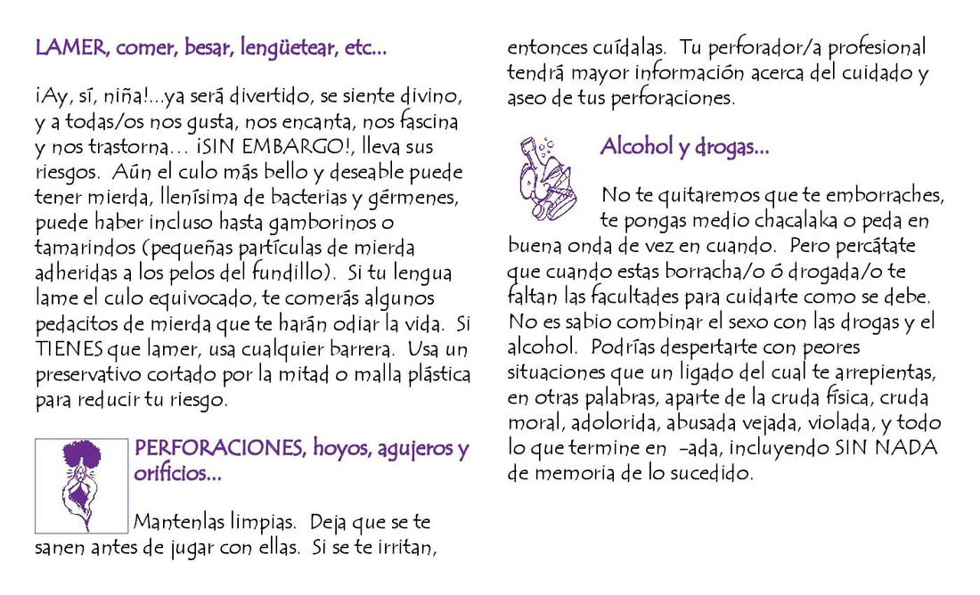 Page seven of Juega Bien, the Spanish language edition of Play Fair by The Sisters of Perpetual Indulgence.