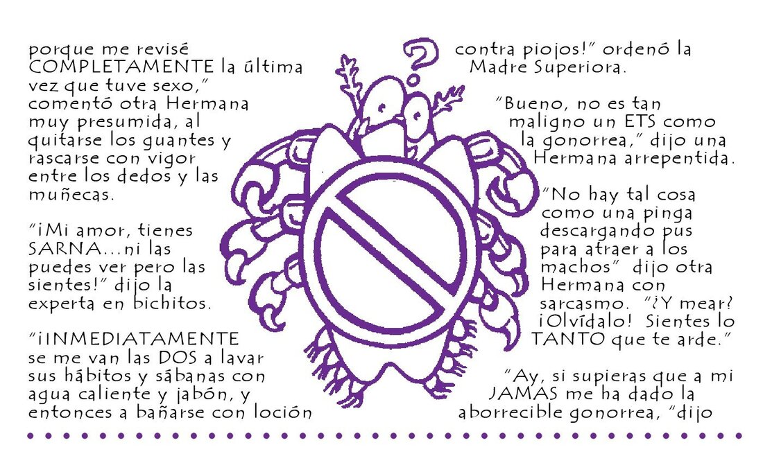 Page thirteen of Juega Bien, the Spanish language edition of Play Fair by The Sisters of Perpetual Indulgence.